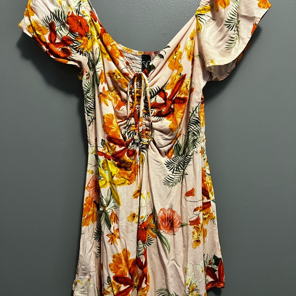 Floral Print Women's Romper